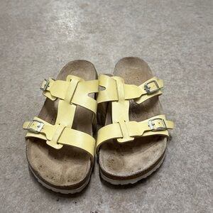 Birkenstock Yellow‎ Birki Sandal Size 8 Woman 6 Man